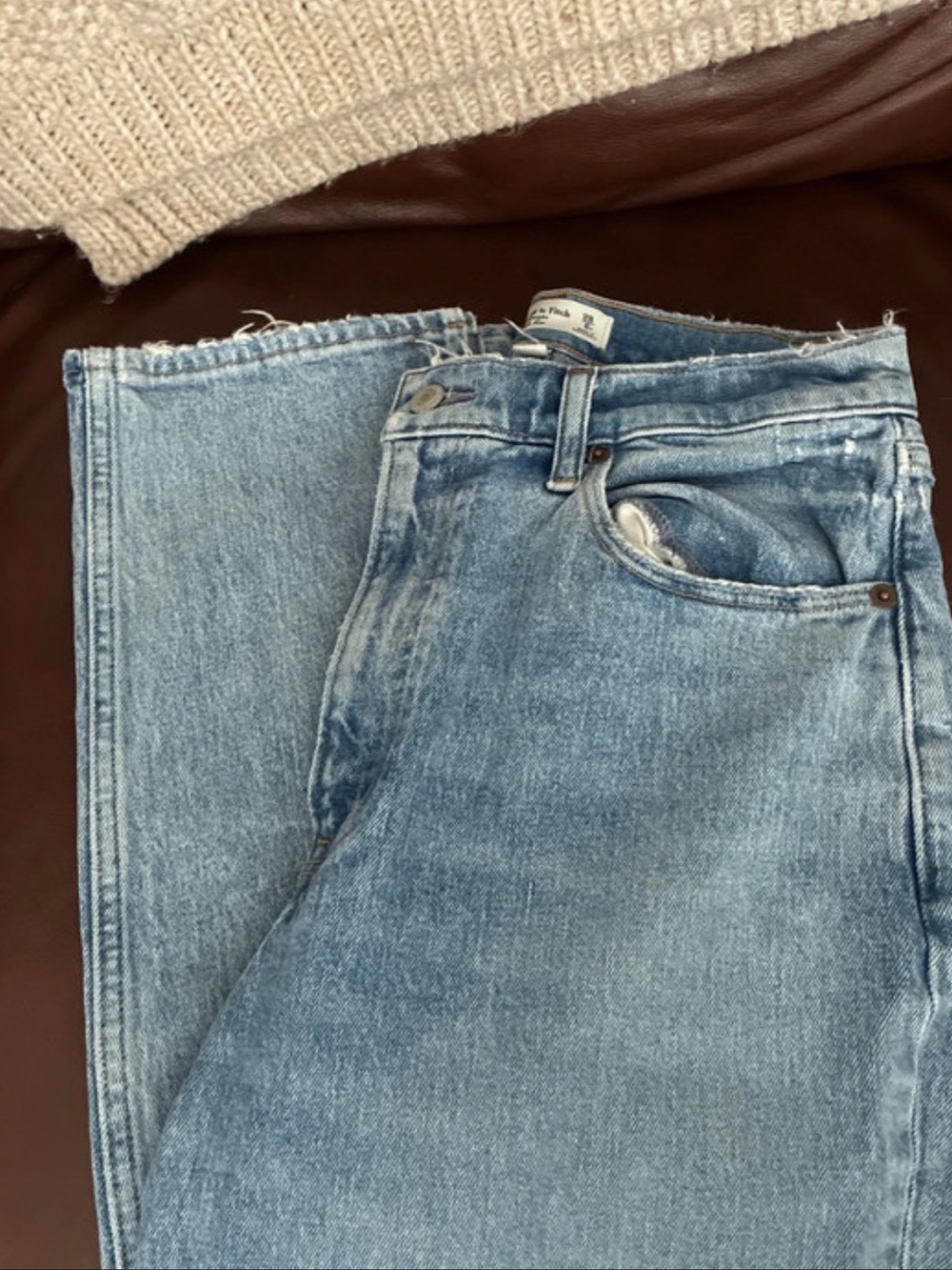 Abercrombie & Fitch Light Blue Ultra High Rise '90s Straight Jeans